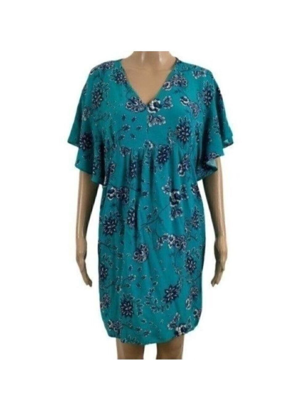 ELLA Moon Boho Floral dress 100% Rayon size XL lining slip included